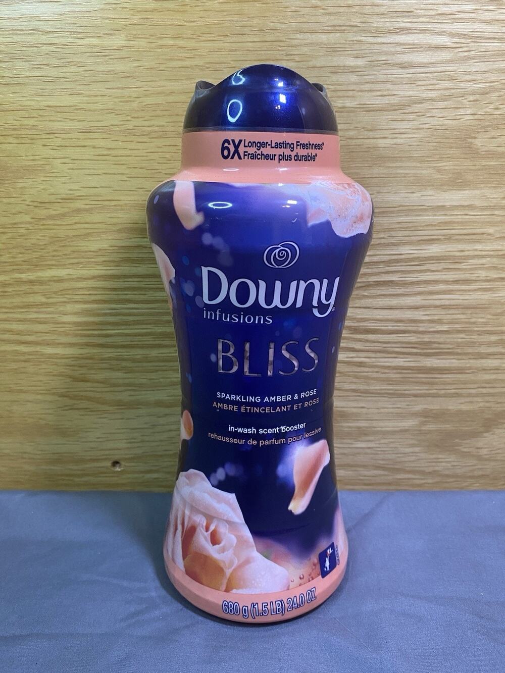 Downy Infusions Bliss SPARKLING AMBER & ROSE In-Wash Booster Beads 24 oz.